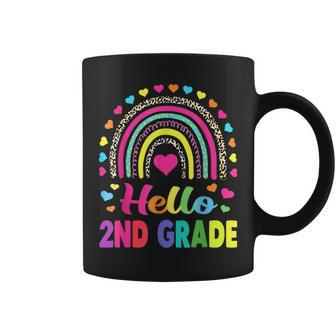 Hello 2Nd Grade Teacher Leopard Rainbow Back To School Coffee Mug - Thegiftio UK