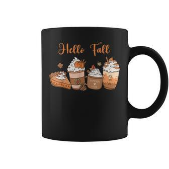 Hello Autumn Fall Pumpkin Pie Latte Coffee Mug - Seseable