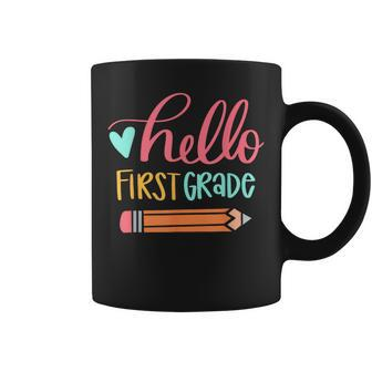 Hello First Grade Back To School Teacher Students Coffee Mug - Seseable
