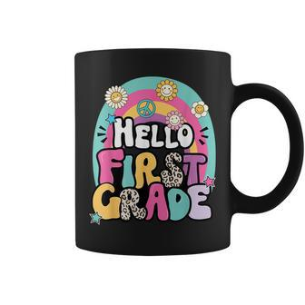 Hello First Grade Back To School Teacher First Day Of School Coffee Mug - Seseable