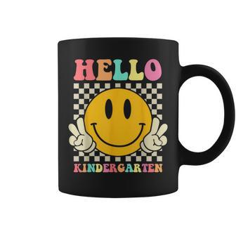 Hello Kindergarten Back To School Groovy Teacher Student Kid Gifts For Teacher Funny Gifts Coffee Mug | Mazezy