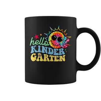 Hello Kindergarten Fun Colorful Back To School Retro Peace Coffee Mug - Seseable