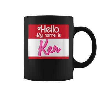 Hello My Name Is Ken Halloween Name Tag Personalized Coffee Mug