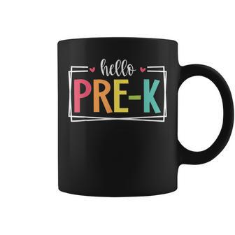 Hello Pre-K First Day Of School Welcome Back To School Coffee Mug - Seseable