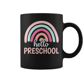 Hello Preschool Back To School Kindergarten Teacher Rainbow Coffee Mug - Thegiftio UK