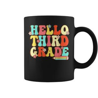 Hello Third Grade Retro Groovy 3Rd Grade Back To School 3Rd Grade Gifts Coffee Mug | Mazezy