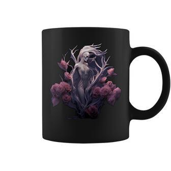 Hells Queen Rose Snake The Magical Gothic Skeleton Witch Coffee Mug | Mazezy CA