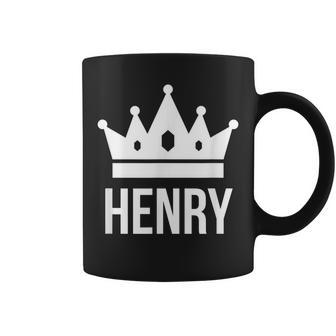 Henry Name For Men King Prince Crown Design Coffee Mug | Mazezy