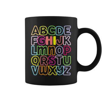 Hi Alphabet Back To School Pre K Kindergarten Teacher Abc Gifts For Teacher Funny Gifts Coffee Mug | Mazezy