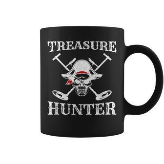 Hidden Treasure Hunter Pirate Metal Detector Gold Coins Coffee Mug | Mazezy