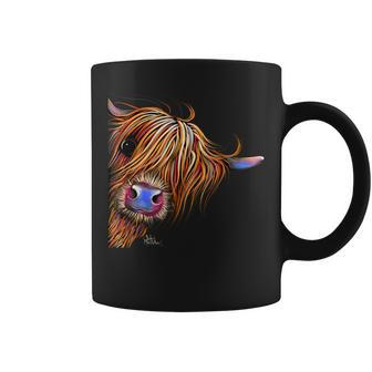 Highland Cow Print Animal Print ' Sugar Lump ' Coffee Mug - Monsterry AU