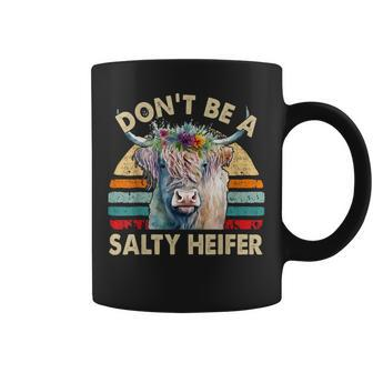 Highland Cow- Dont Be Salty Heifer Girl Toddler Coffee Mug - Monsterry