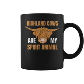 Highland Cows Are My Spirit Animal Highland Cow Lover Coffee Mug | Mazezy