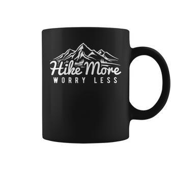 Hike More Worry Less  Fun Hiking T  Gift For Women Coffee Mug