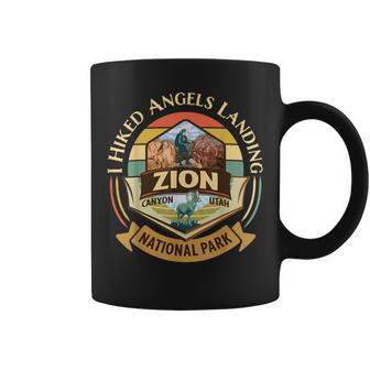 I Hiked Angels Landing Zion Retro Vintage Bighorn Sleeve Coffee Mug | Mazezy