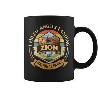 I Hiked Angels Landing Zion Retro Vintage Sunset Coffee Mug | Mazezy