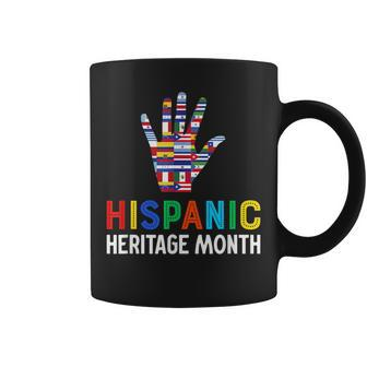 Hispanic Heritage Month Hand Flag Root Latino Coffee Mug | Mazezy