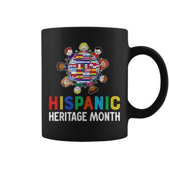 Hispanic Heritage Month Kids Hand Flag Root Latino Coffee Mug | Mazezy
