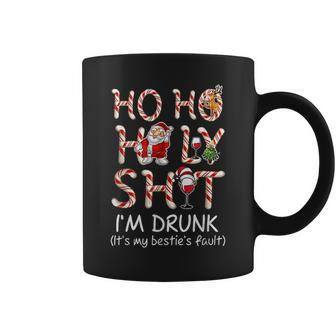 Ho Ho Holy Shit I'm Drunk Wine Santa Christmas Coffee Mug | Mazezy