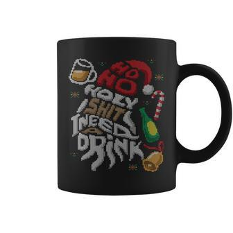 Ho Ho Holy Shit I Need A Drink Beer Ugly Christmas Sweater Coffee Mug - Monsterry AU
