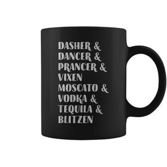 Holiday Cheer Gifts Reindeer And Alcohol Names Coffee Mug | Mazezy CA