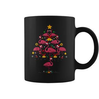 Holiday Xmas Lighting Santa Flamingo Christmas Tree Coffee Mug - Thegiftio UK