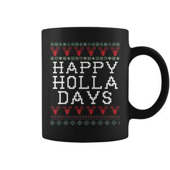 Holla Days Holiday Ugly Christmas Sweater Coffee Mug - Monsterry AU