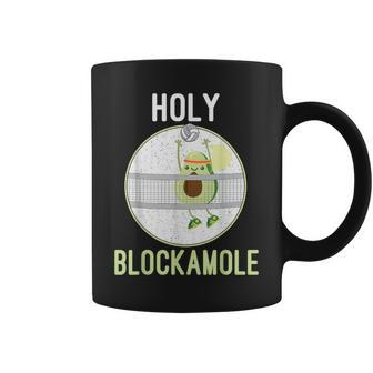 Holy Blockamole Volleyball Block Avocado N Girls Coffee Mug | Mazezy
