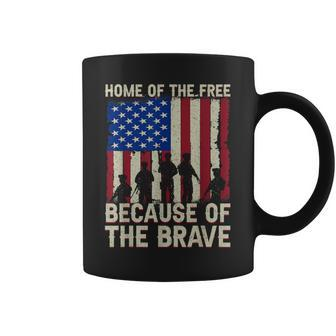 Home Of The Free Because Of The Brave American Flag 4Th July Coffee Mug | Mazezy