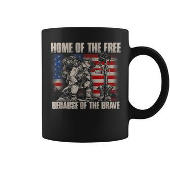 Home Of The Free Because Of The Brave American Flag Coffee Mug | Mazezy