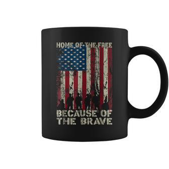 Home Of The Free Because Of The Brave American Flag Coffee Mug - Monsterry