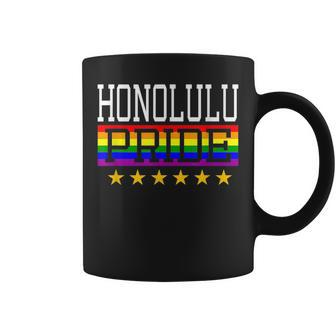 Honolulu Pride Gay Lesbian Queer Lgbt Rainbow Flag Hawaii Coffee Mug | Mazezy