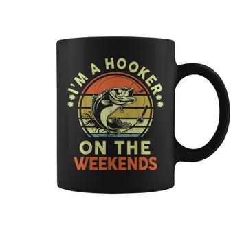 Hooker On The Weekend Bass Fish Dad Papa Dirty Fishing Coffee Mug - Monsterry CA