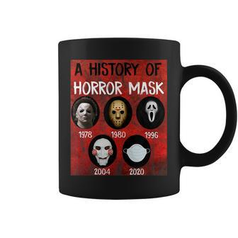 Horror Masks History Halloween Costumes Halloween Coffee Mug | Mazezy