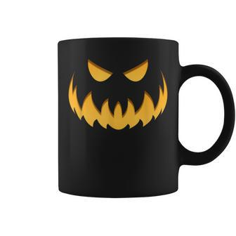 Horror Pumpkin Scary Disguise Evil Laugh Halloween Pumpkin Scary Coffee Mug | Mazezy