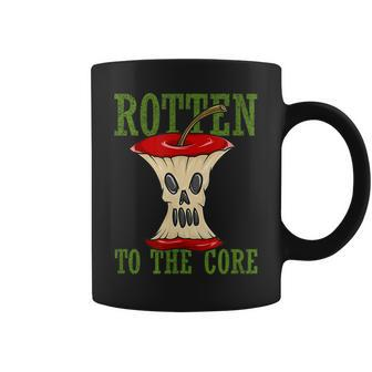 Horror Rotten To The Core Scary Skeleton Face Apple Core Scary Coffee Mug | Mazezy