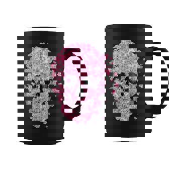 Horror Skull Cherry Blossom Japanese Sakura Japanese Coffee Mug | Mazezy