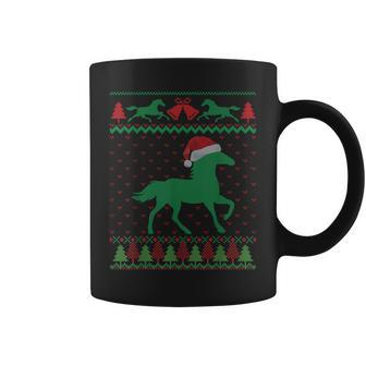 Horse Ugly Christmas Sweater Coffee Mug - Monsterry