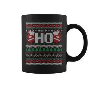 Where My Hos At Ho Ugly Christmas Sweater Style Couple Coffee Mug | Mazezy