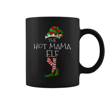 Hot Mama Elf Group Christmas Pajama Party Coffee Mug - Seseable
