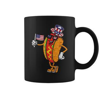 Hotdog Sunglasses American Flag Usa Funny 4Th Of July Fourth Usa Funny Gifts Coffee Mug | Mazezy