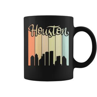 Houston - City Pride - Colorful Retro Skyline Silhouette Coffee Mug | Mazezy