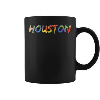 Houston Colorful Paint Splash Texas H-Town Coffee Mug | Mazezy