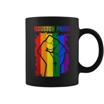 Houston Texas Lgbt Pride Month Lgbtq Rainbow Flag Coffee Mug | Mazezy