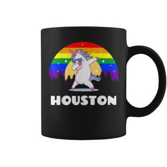 Houston Texas - Lgbtq Gay Pride Rainbow Coffee Mug | Mazezy