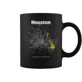 Houston Texas Street Map Hometown Pride Souvenir Coffee Mug | Mazezy