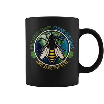 Hug More Trees Clean Seas Save Bees Earth Day Nature Lover Coffee Mug - Thegiftio UK