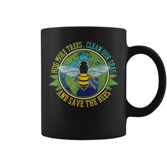 Hug More Trees Clean Seas Save Bees Nature Lover Earth Day Coffee Mug - Thegiftio UK