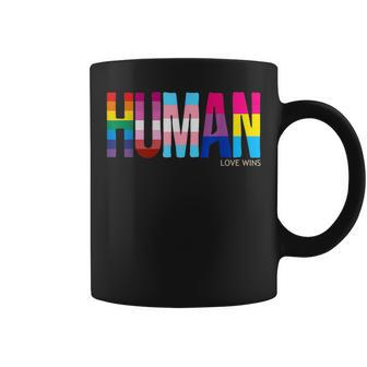 Human Lgbtq Pride Ally Equality Bi Bisexual Trans And Queer Coffee Mug - Seseable