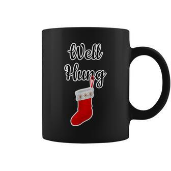Well Hung Dirty Santa Xmas Adult Humor Ugly Coffee Mug - Seseable